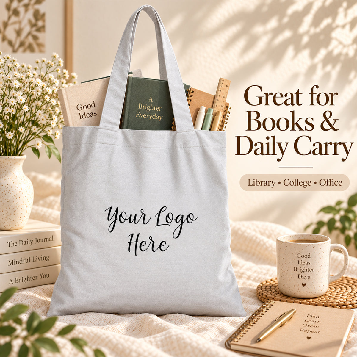 25pcs - Branded Cotton Tote Bag for Shops and Small Businesses
