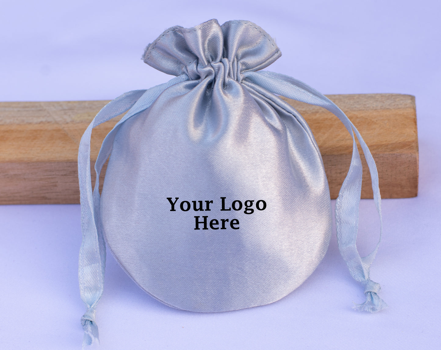 100pcs - Premium Satin Drawstring Jewelry Bags With Logo in Wholesale & Bulk