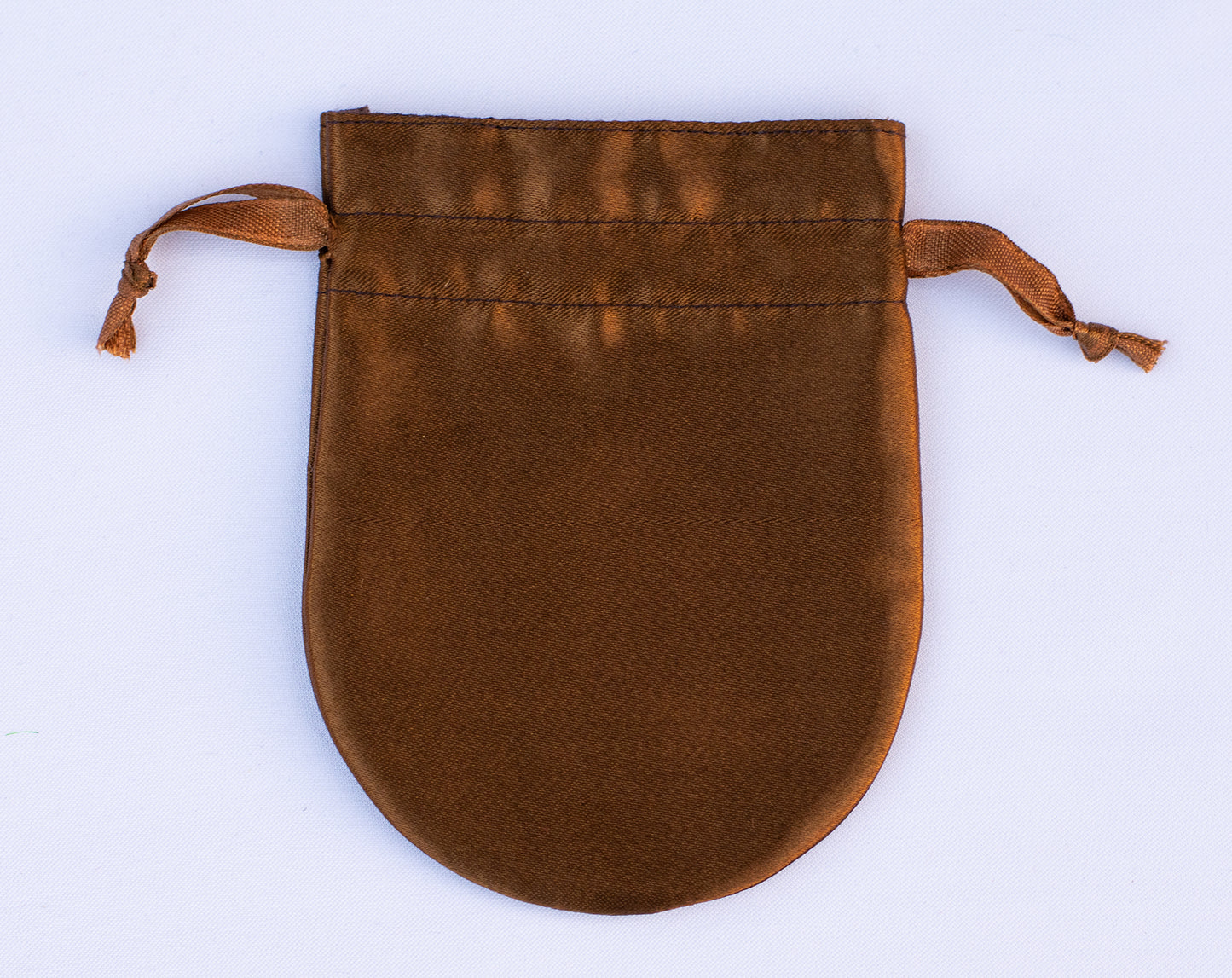 Pack of 100 - Brown Round Satin Drawstring Bags & Pouch With Logo in Wholesale & Bulk