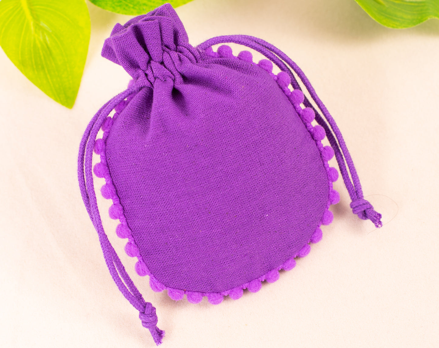 Pack of 100 - Purple Designer Pouch With Logo For Jewelry Packaging in Bulk