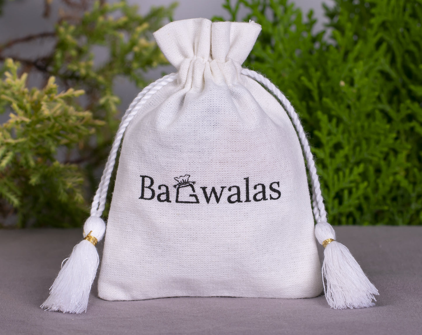 Plain Premium Cotton Drawstring Jewelry Pouch With Logo