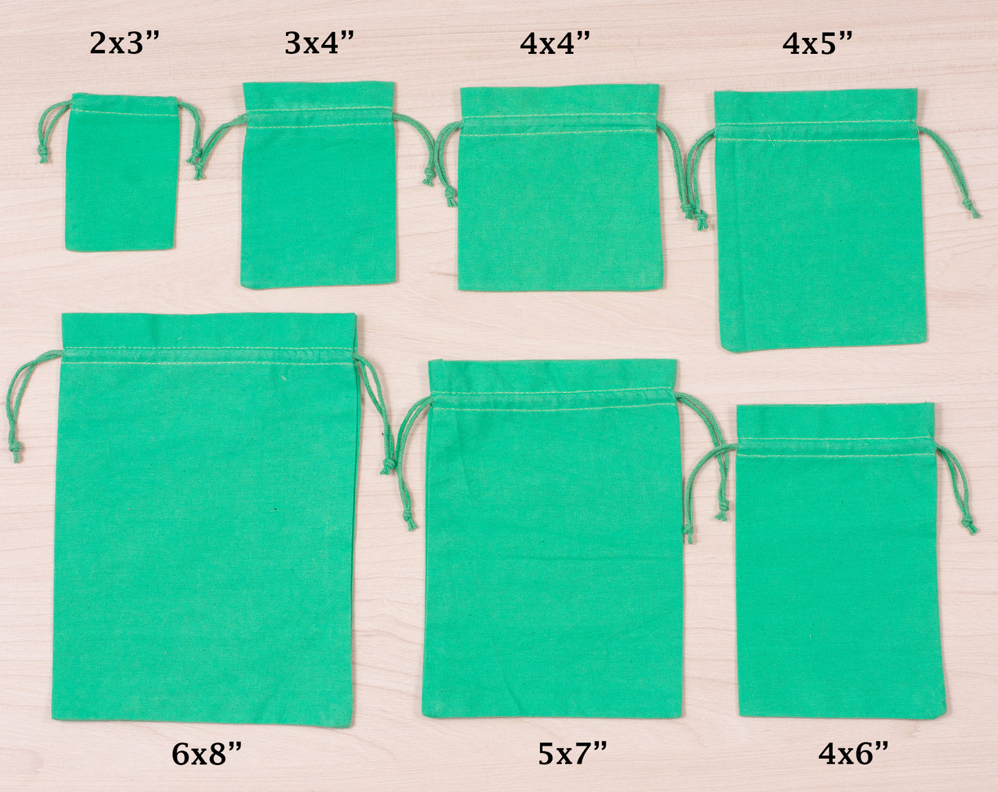 100pcs Pure Cotton Custom Jewelry Pouches for Wholesale & Bulk Orders With Logo