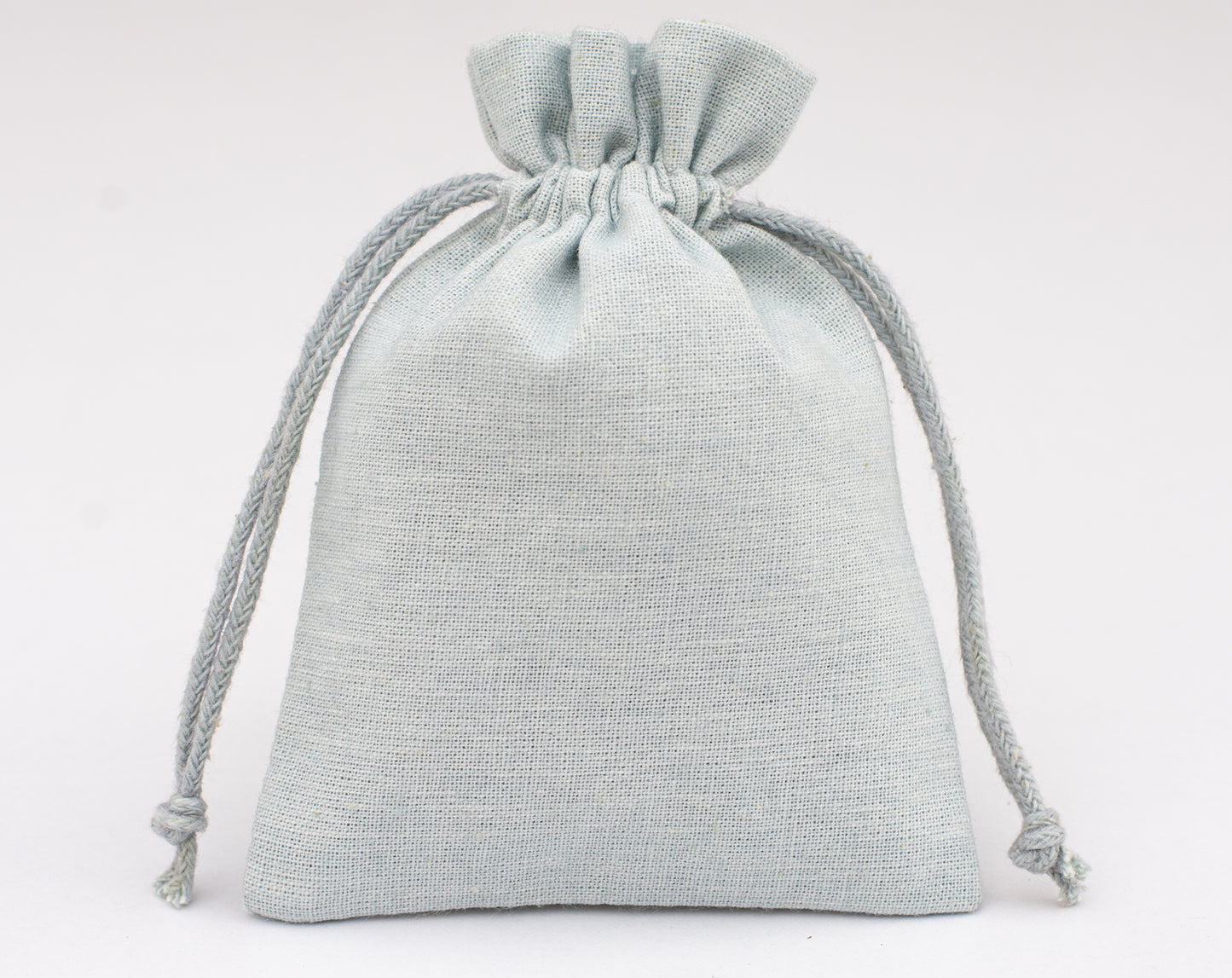 100pcs - Light Gray Cotton Drawstring Pouch With Logo in Wholesale & Bulk