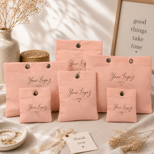 Snap Pouch Set of 100 | Custom Cotton Packaging Pouches