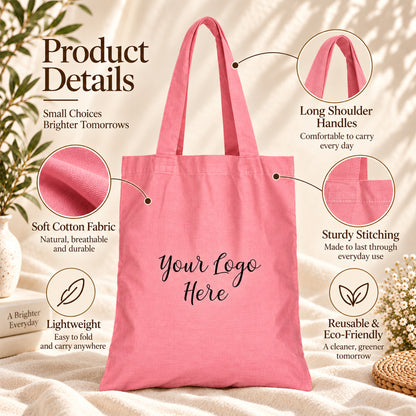 25pcs - Cotton Tote Bag With Custom Logo for Small Businesses