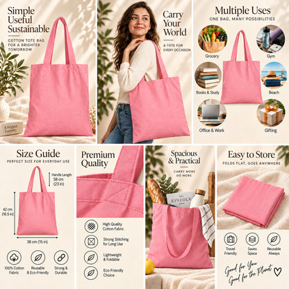 25pcs - Cotton Tote Bag With Custom Logo for Small Businesses