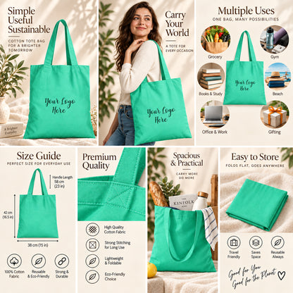 25pcs - Personalized Cotton Tote Bag With Your Business Logo