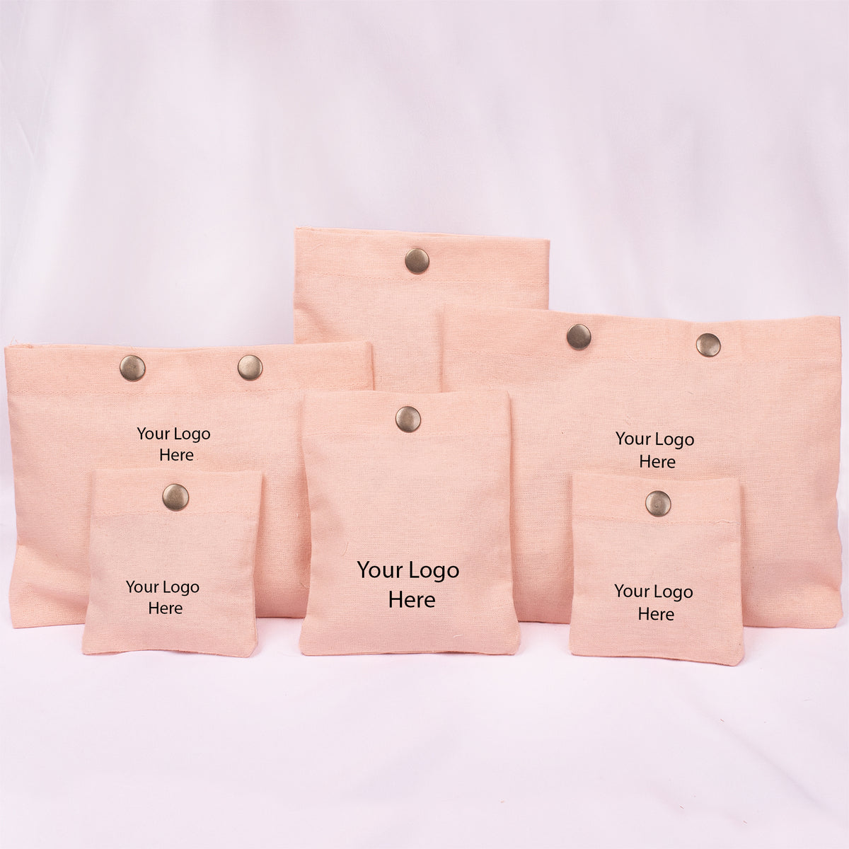 Snap Pouch Set of 100 | Custom Cotton Packaging Pouches