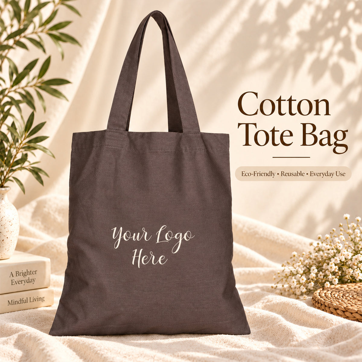 25pcs - Custom Logo Cotton Tote Bag for Business Events and Teams