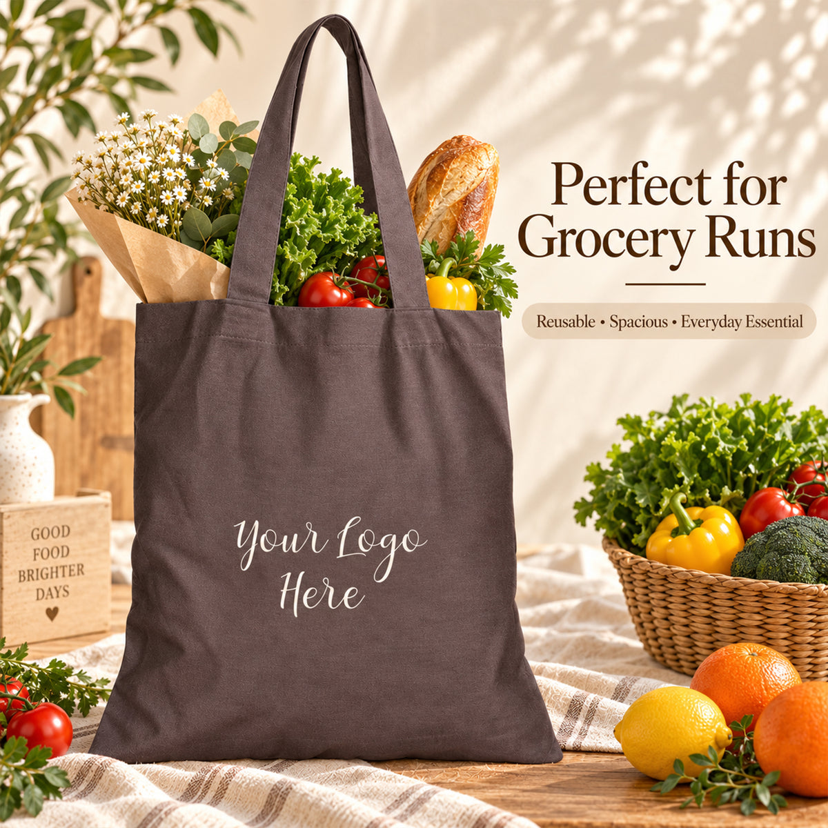 25pcs - Custom Logo Cotton Tote Bag for Business Events and Teams