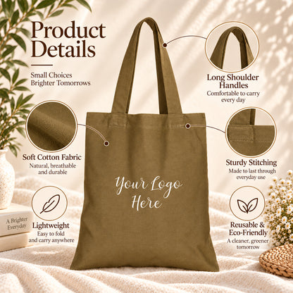 25pcs - Personalized Cotton Tote Bag for Events and Promotions