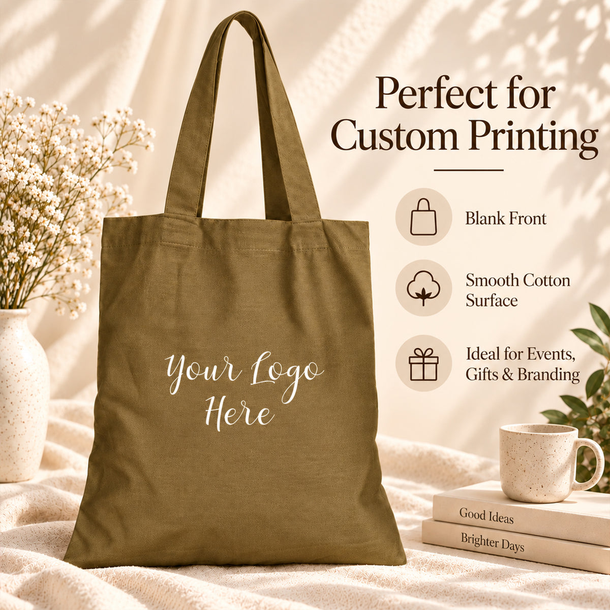 25pcs - Personalized Cotton Tote Bag for Events and Promotions