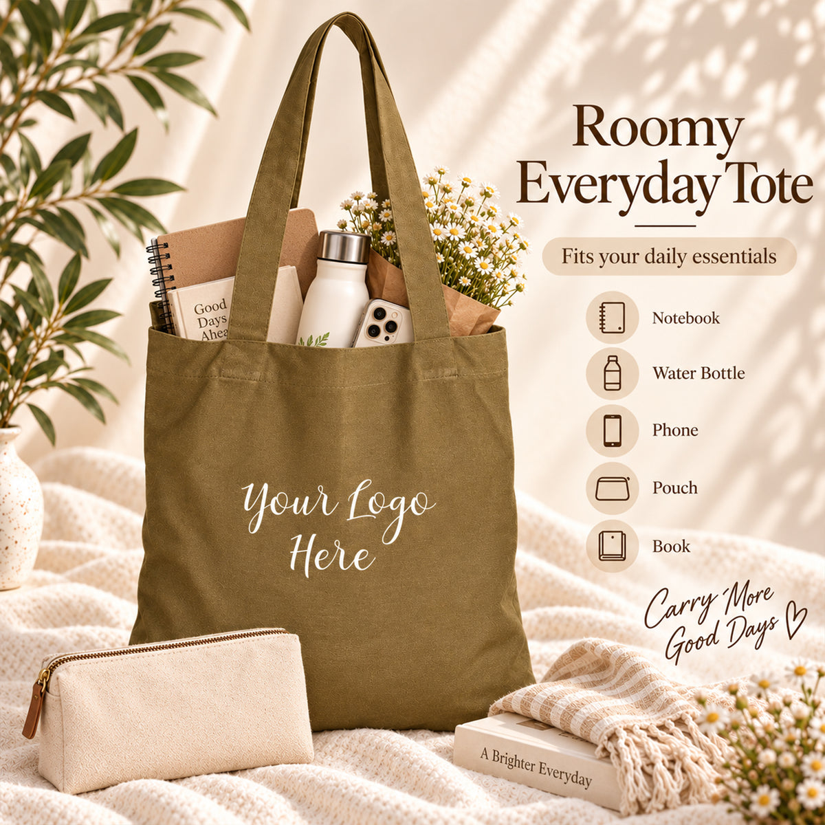 25pcs - Personalized Cotton Tote Bag for Events and Promotions