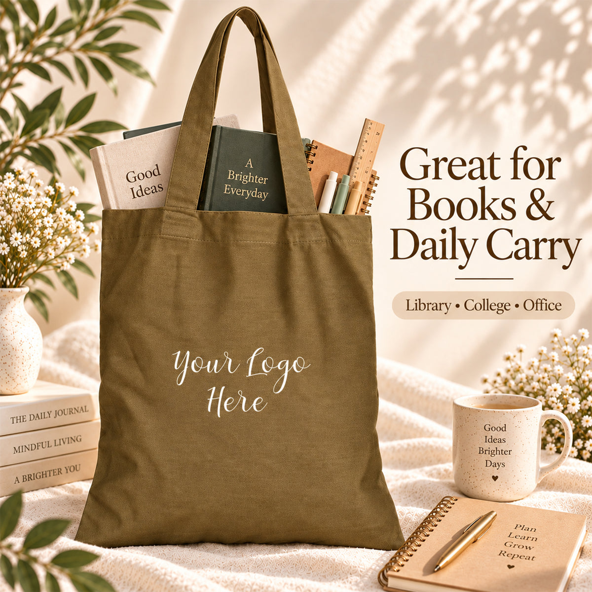 25pcs - Personalized Cotton Tote Bag for Events and Promotions