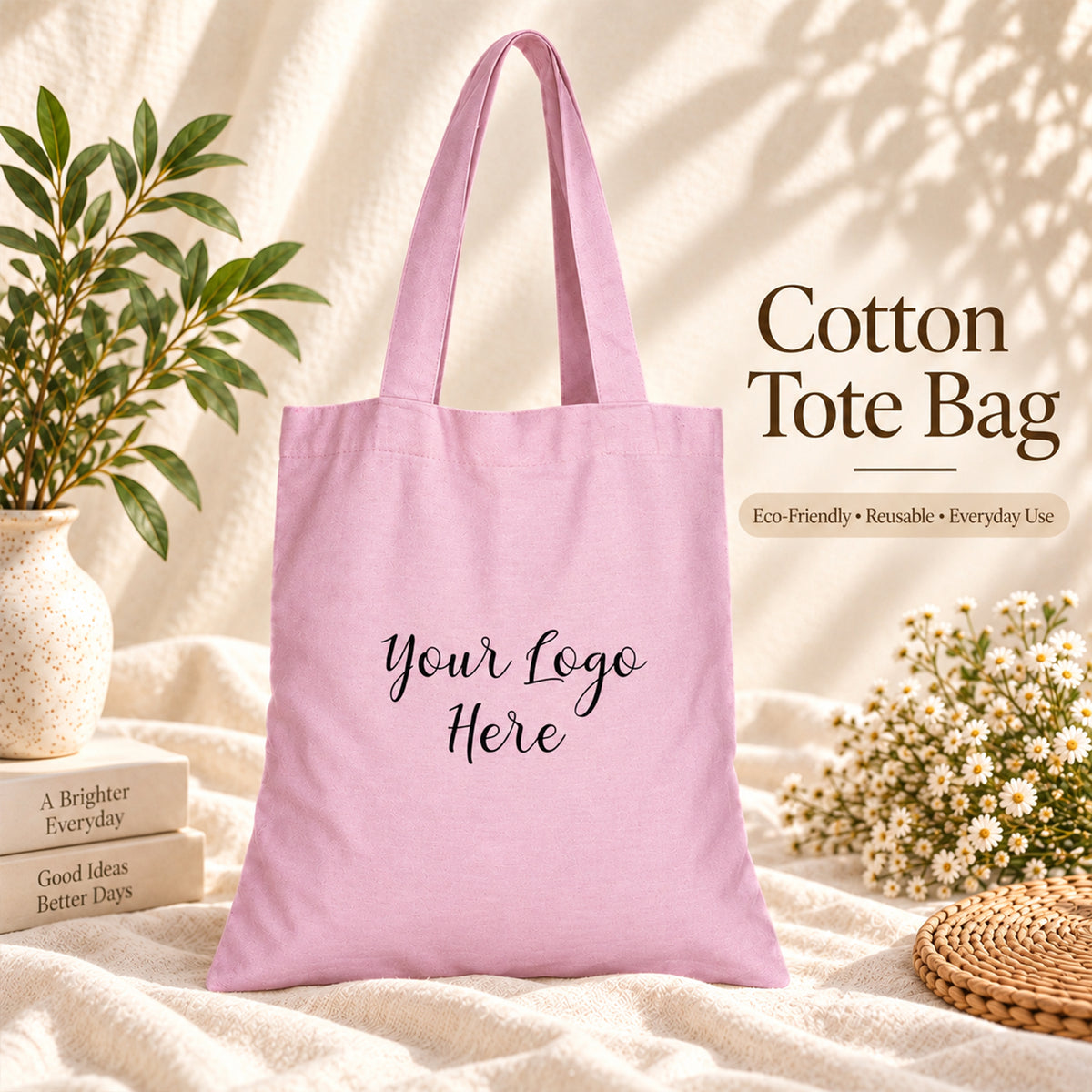 25pcs - Cotton Tote Bag With Your Custom Event Logo or Artwork