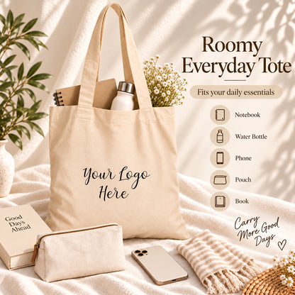 25pcs - Custom Conference Cotton Tote Bag With Company Logo