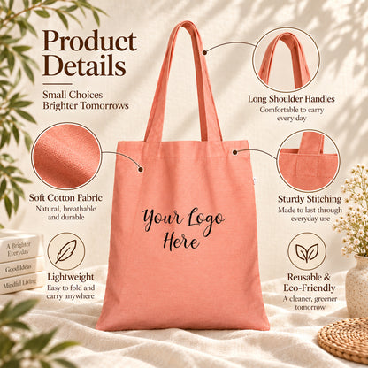 25pcs - Conference Cotton Tote Bag With Your Business Logo