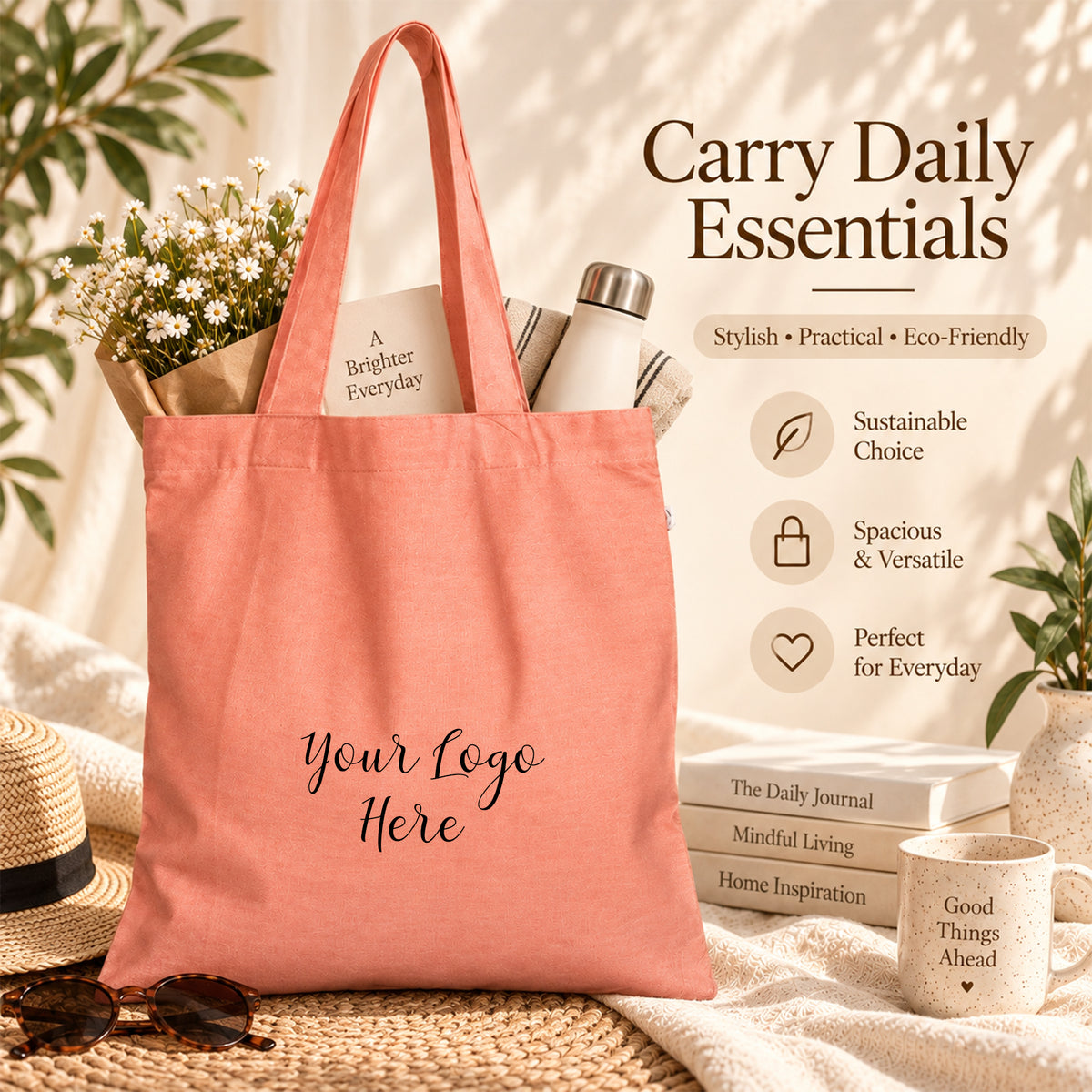 25pcs - Conference Cotton Tote Bag With Your Business Logo
