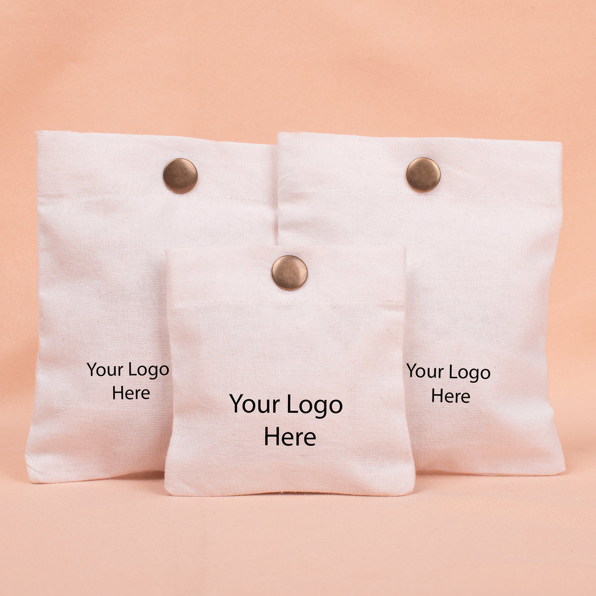 100pcs Cotton Snap Pouches | Reusable Packaging Pouches