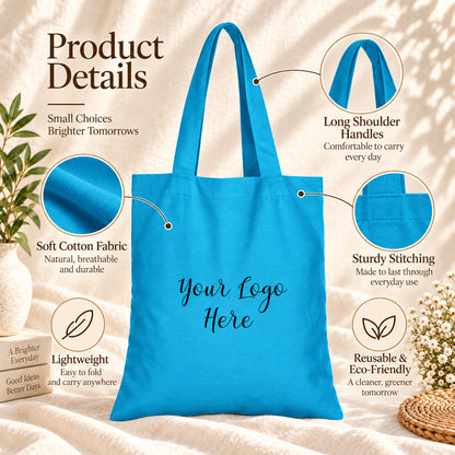 25pcs - Custom Printed Cotton Tote Bag With Your Brand Logo