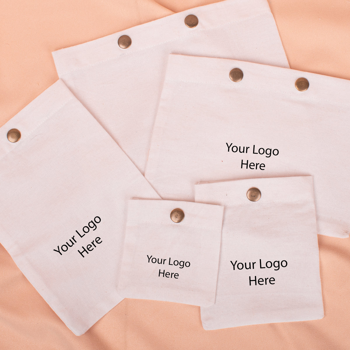 100pcs Cotton Snap Pouches | Reusable Packaging Pouches