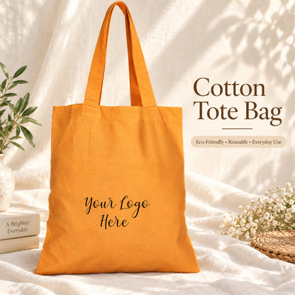 Custom Logo Cotton Tote Bag for Business and Events - 25pcs