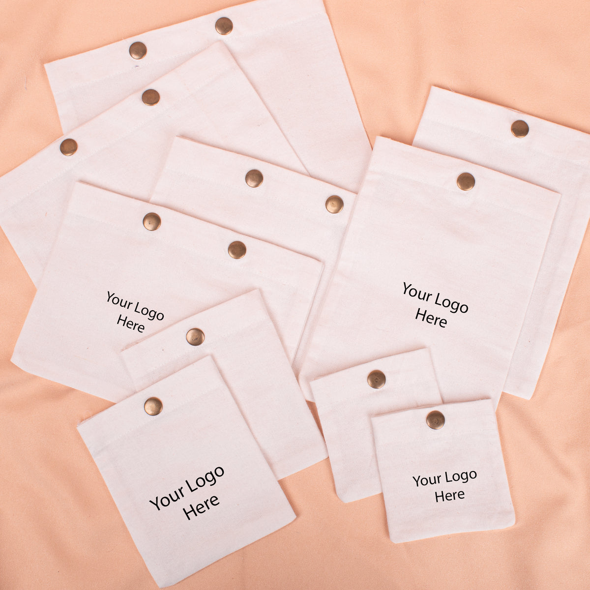 100pcs Cotton Snap Pouches | Reusable Packaging Pouches