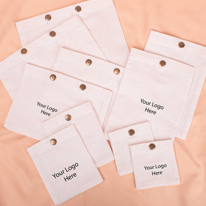 100pcs Cotton Snap Pouches | Reusable Packaging Pouches