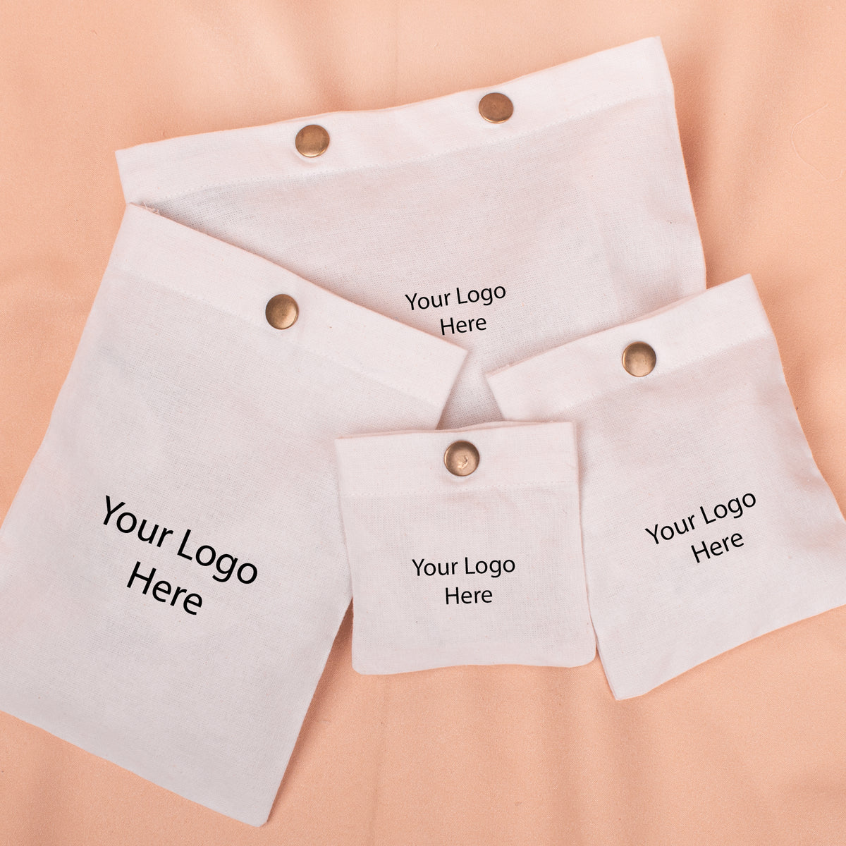 100pcs Cotton Snap Pouches | Reusable Packaging Pouches