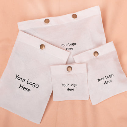 100pcs Cotton Snap Pouches | Reusable Packaging Pouches
