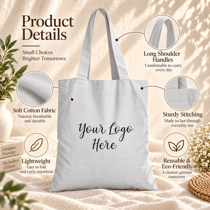 25pcs - Branded Cotton Tote Bag for Shops and Small Businesses