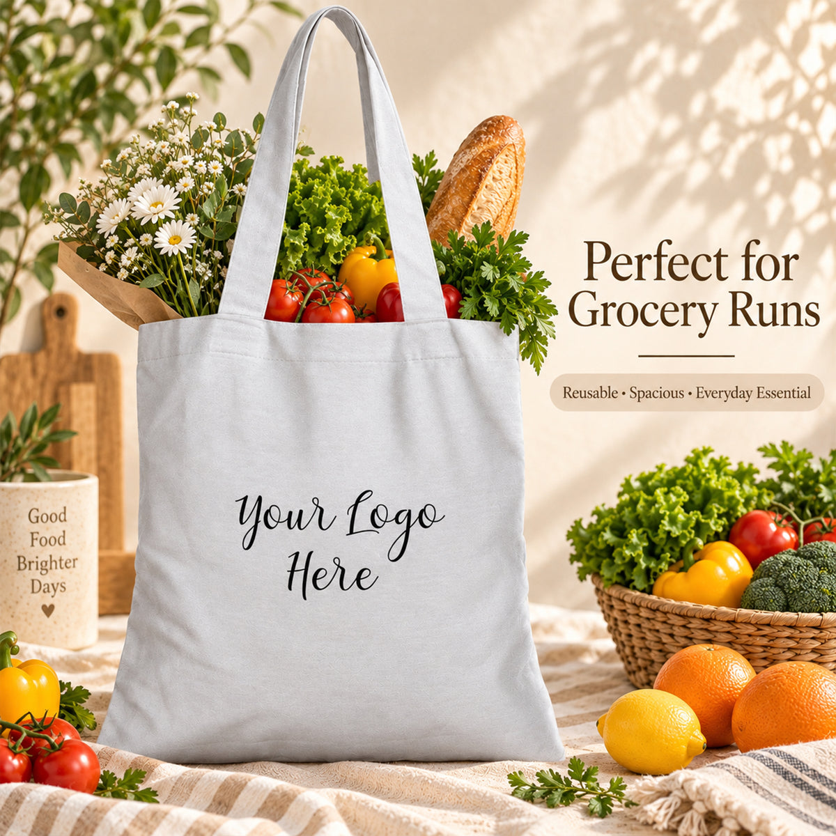 25pcs - Branded Cotton Tote Bag for Shops and Small Businesses