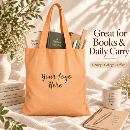 25pcs - Custom Business Logo Cotton Tote Bag for Retail Shops