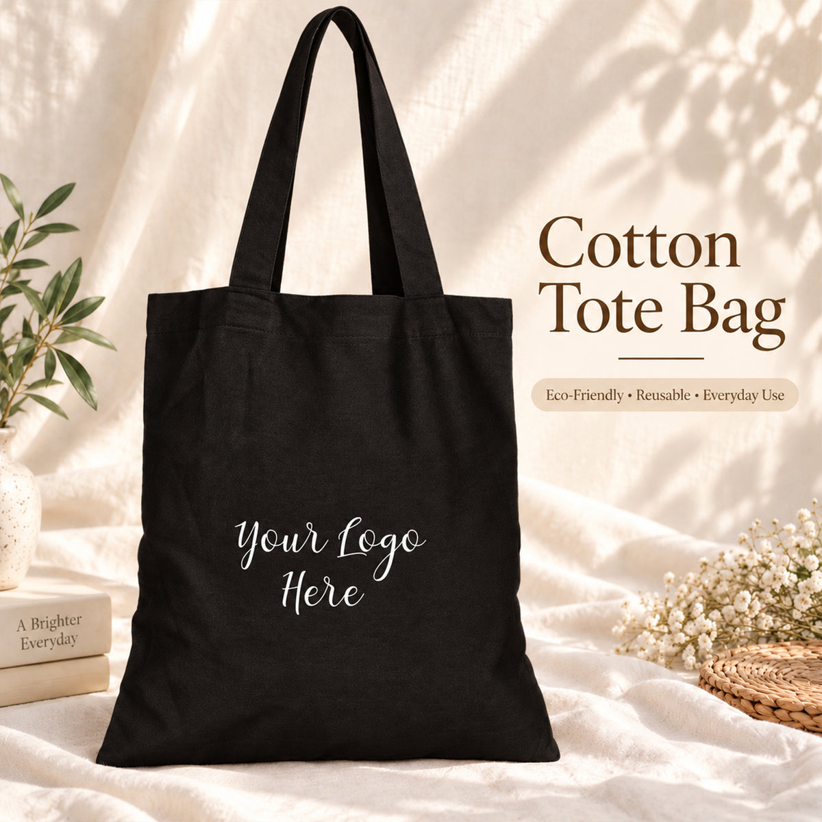 25pcs - Personalized Cotton Tote Bag for Your Small Business