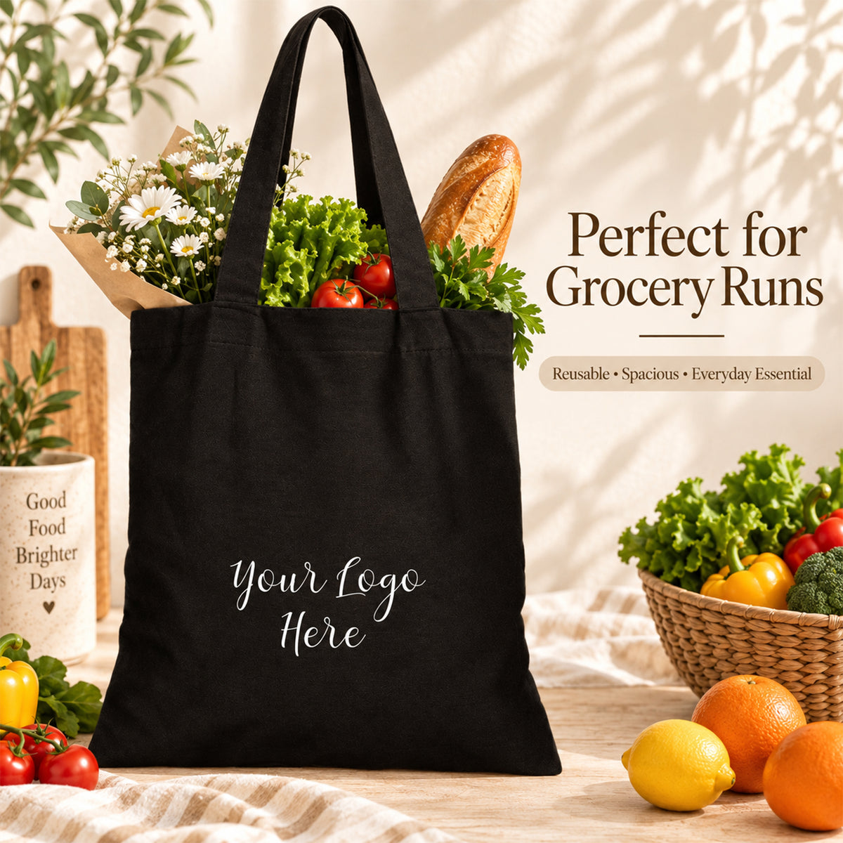 25pcs - Personalized Cotton Tote Bag for Your Small Business