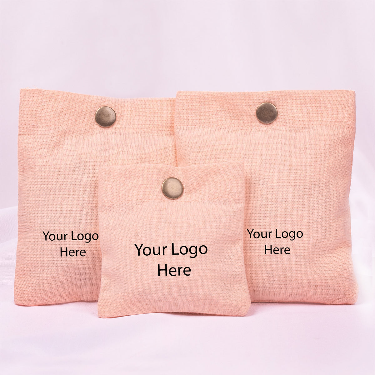 Snap Pouch Set of 100 | Custom Cotton Packaging Pouches