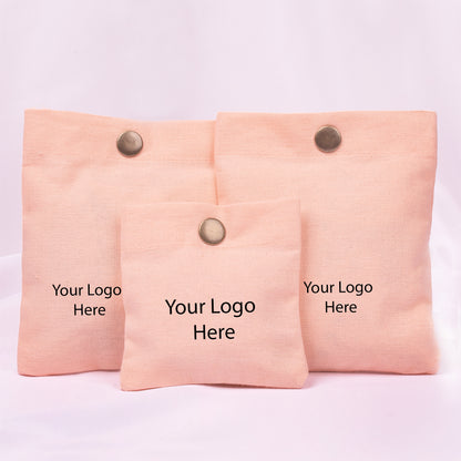 Snap Pouch Set of 100 | Custom Cotton Packaging Pouches