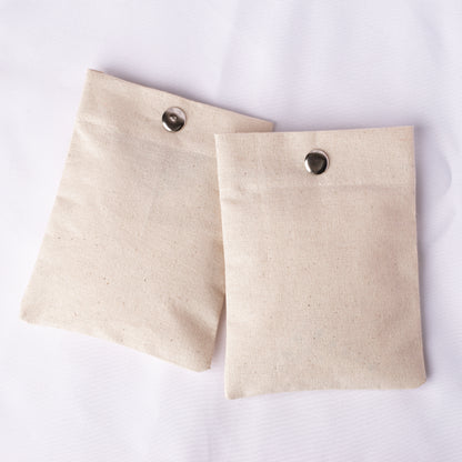 100pcs Plain Cotton Snap Closure Jewelry Pouch With Logo