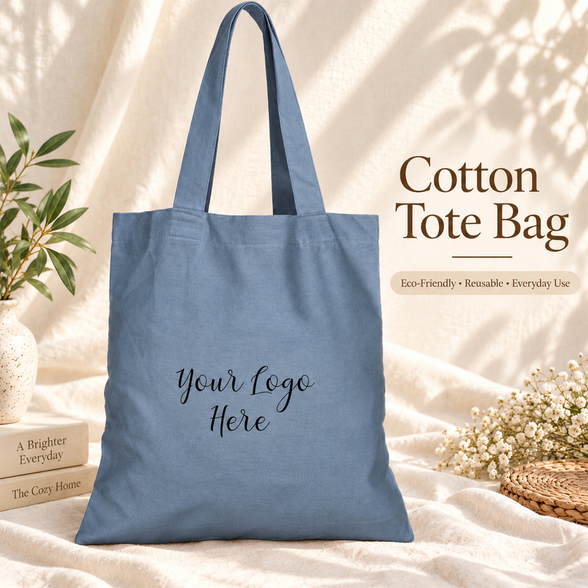 25pcs - Custom Logo Cotton Market Tote Bag for Your Business