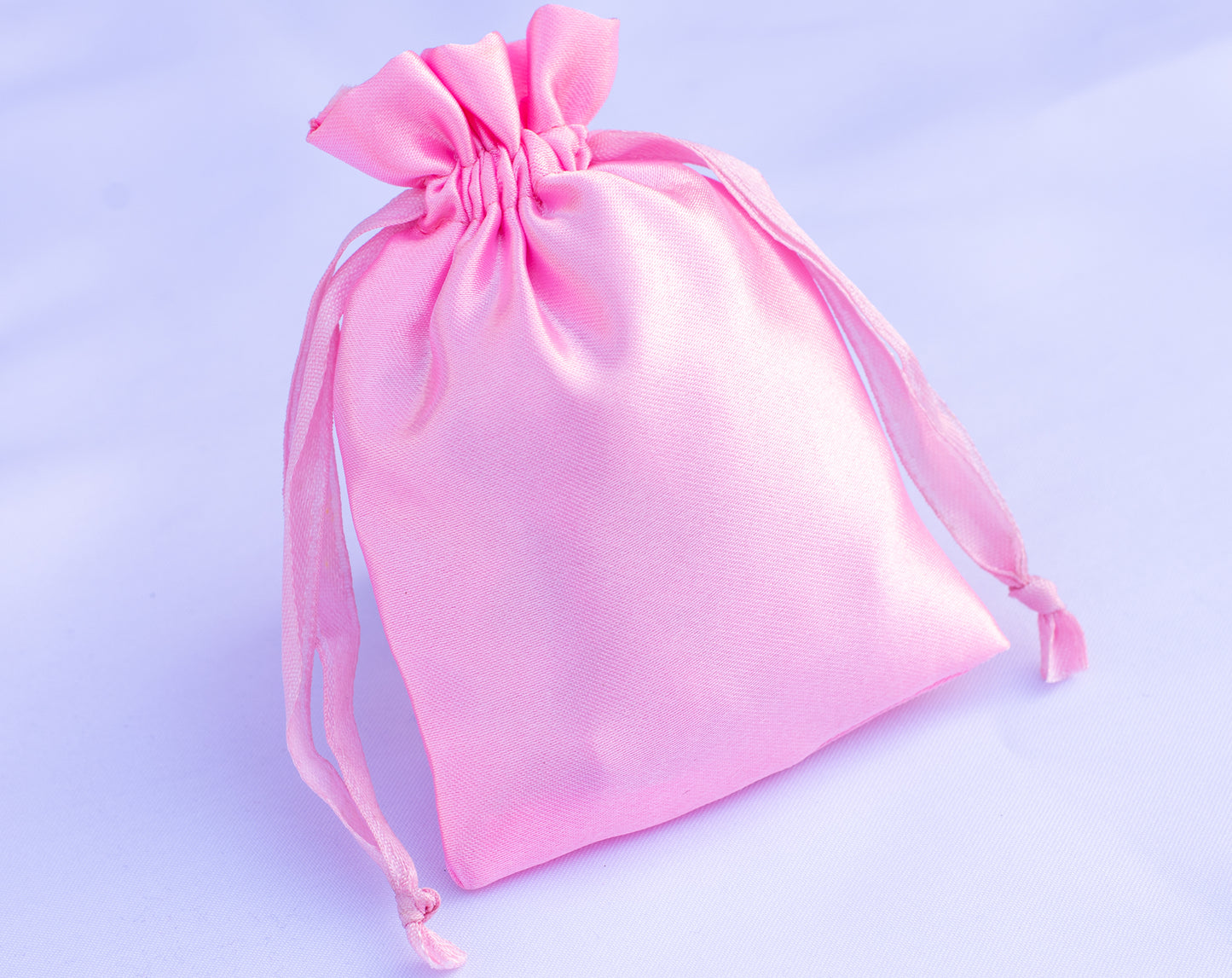 100pcs Customer Favorite Satin Drawstring Pouch With Logo For Jewelry Packaging