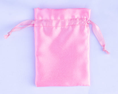 100pcs Customer Favorite Satin Drawstring Pouch With Logo For Jewelry Packaging