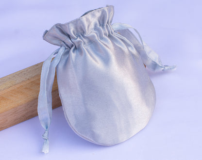 100pcs - Premium Satin Drawstring Jewelry Bags With Logo in Wholesale & Bulk