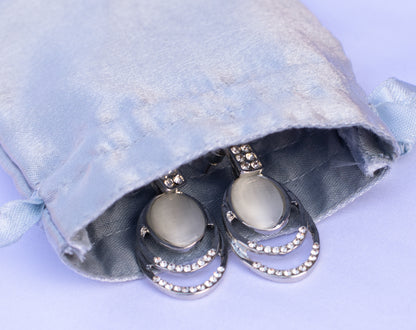 100pcs - Premium Satin Drawstring Jewelry Bags With Logo in Wholesale & Bulk