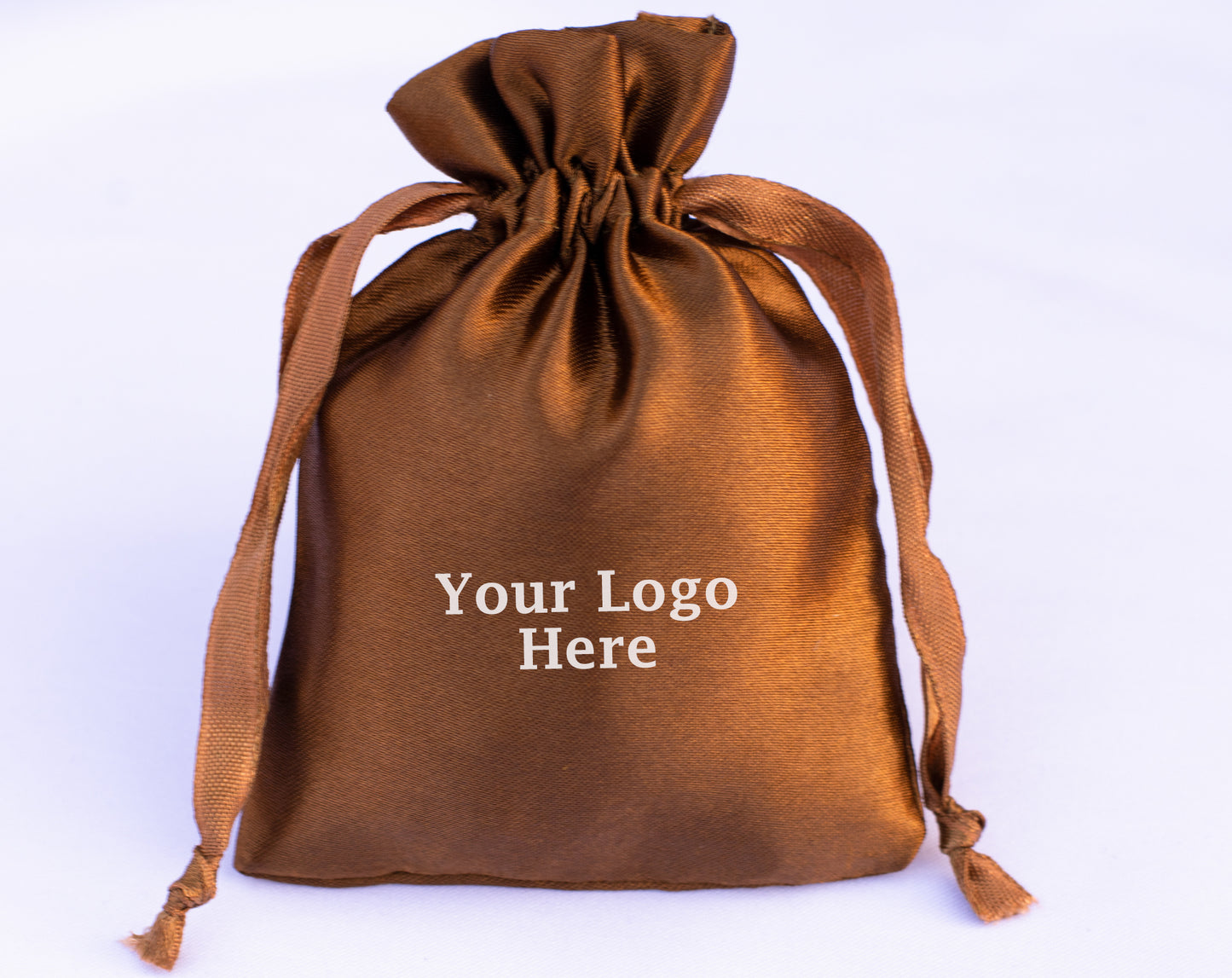 100pcs - Elegant Satin Drawstring Pouches With Custom Logo in Bulk