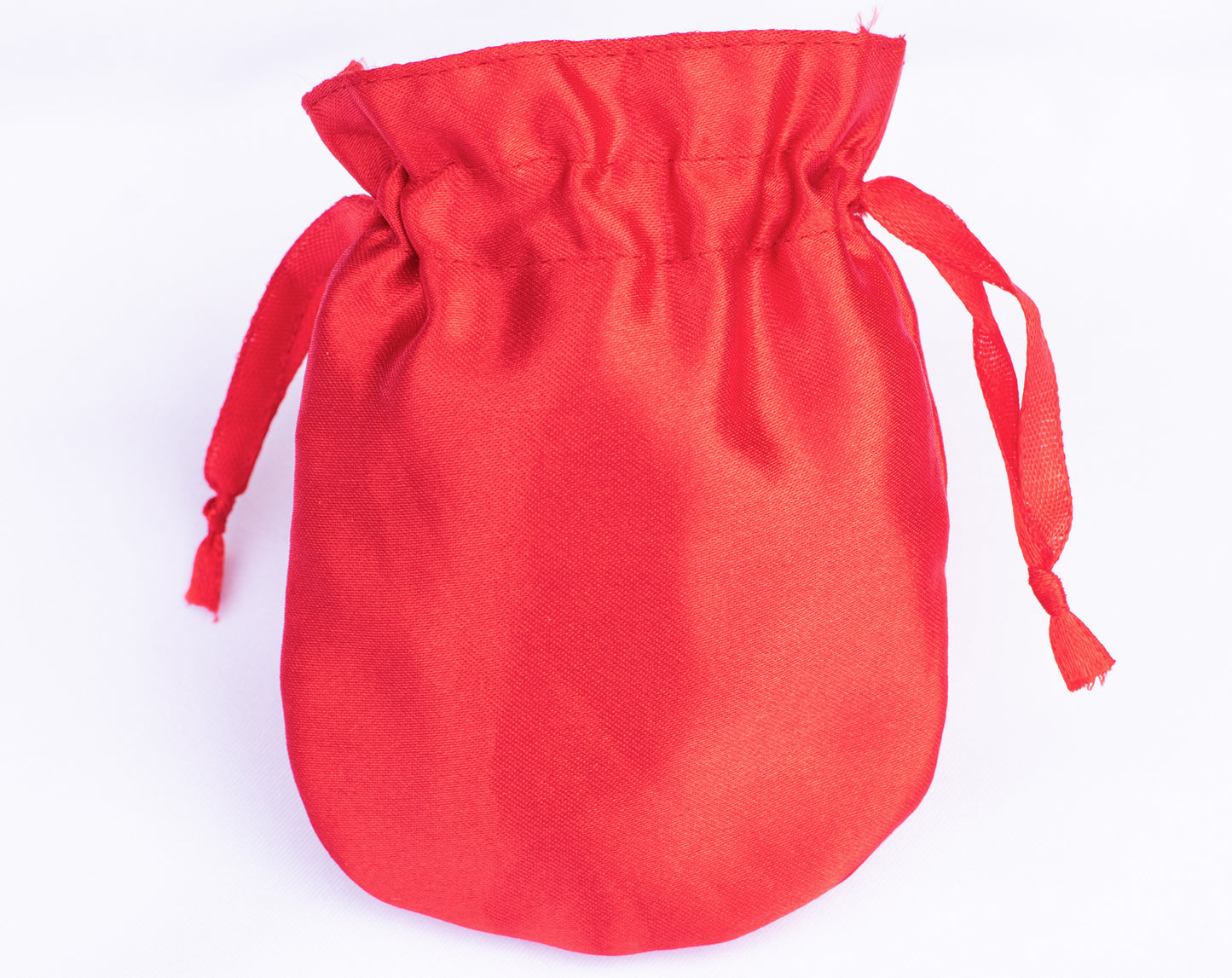 100pcs - Round Satin Drawstring Pouch With Logo, Wedding Favor Bags