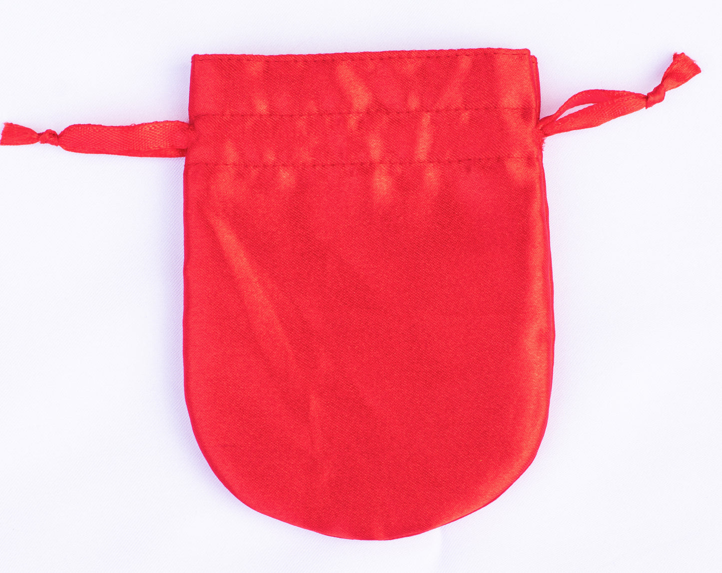 100pcs - Round Satin Drawstring Pouch With Logo, Wedding Favor Bags
