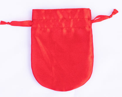 100pcs - Round Satin Drawstring Pouch With Logo, Wedding Favor Bags