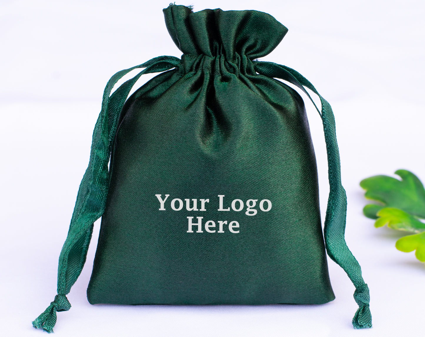 100pcs Premium Satin Drawstring Pouch With Logo in Wholesale & Bulk