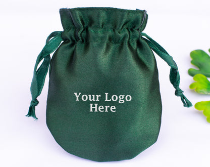100pcs - Round Satin Drawstring Pouch For Jewelry Packaging, Wedding Favor Bags