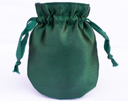 100pcs - Round Satin Drawstring Pouch For Jewelry Packaging, Wedding Favor Bags